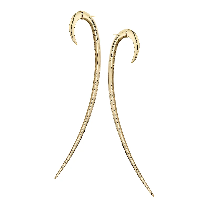 Medium hoop earrings for an everyday look with the perfect balance of style-Hook Size 4 Earrings - Yellow Gold Vermeil