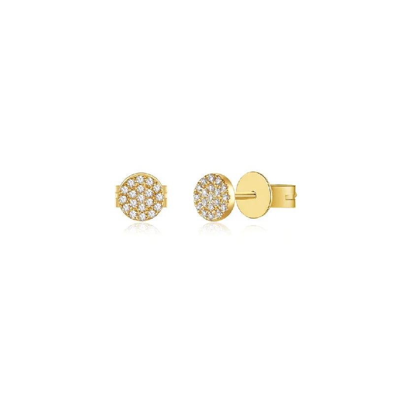 Stud Earrings for Birthday Celebration -0.09 ctw Diamond Pave Stud Earrings