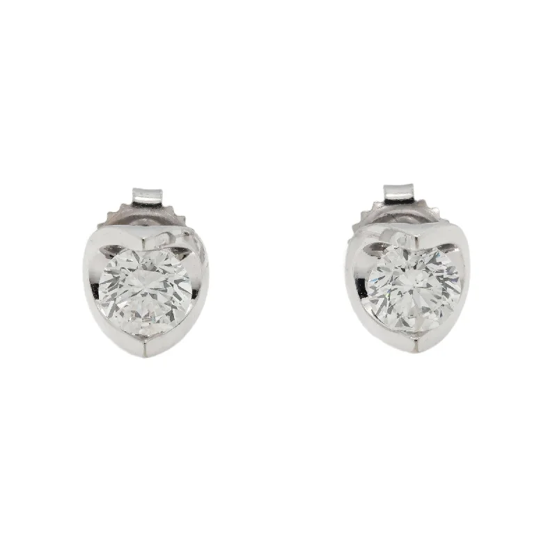 Geometric Stud Earrings for Trend -14K GOLD ROUND DIAMOND STUD EARRINGS 1.35 CTW