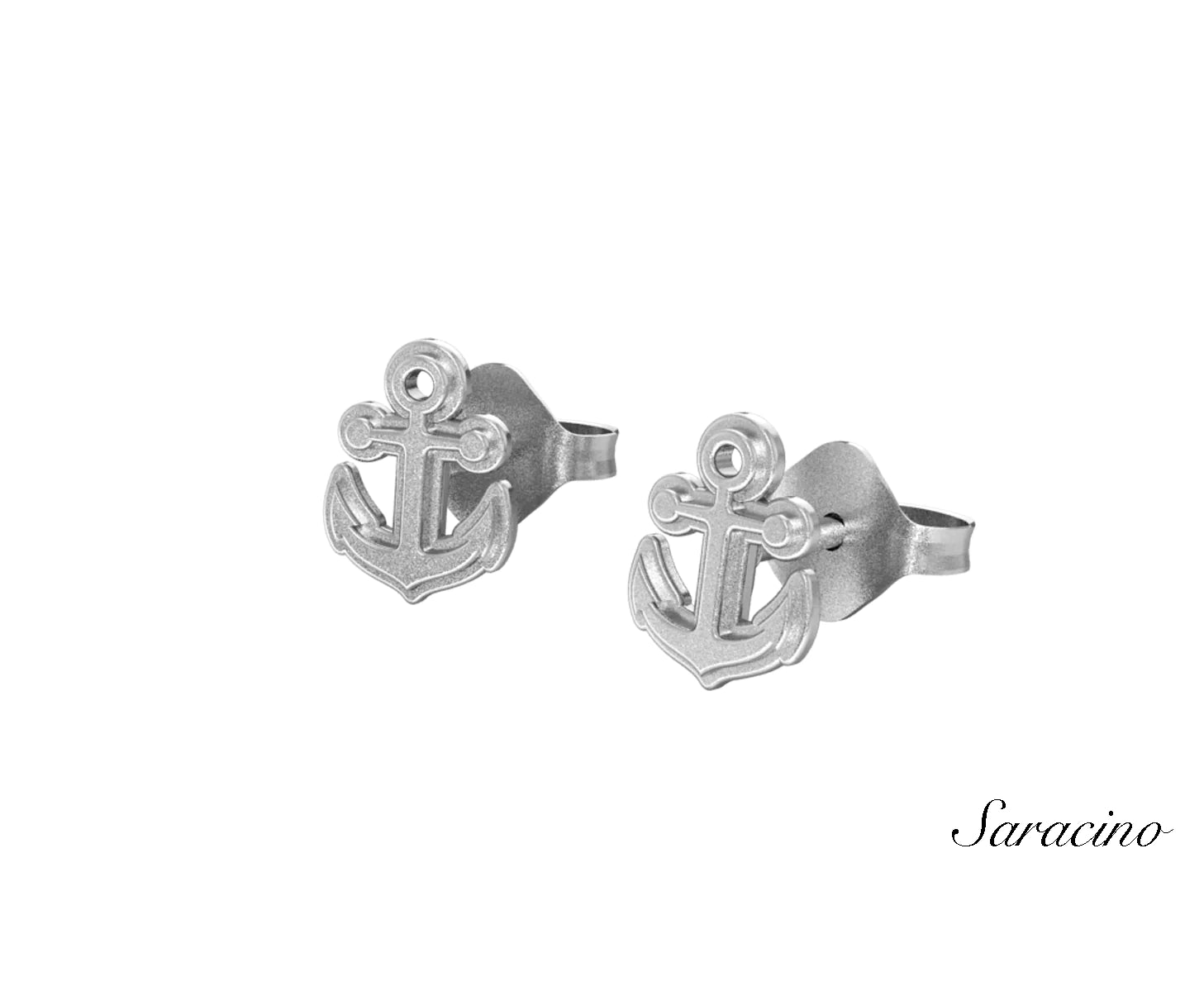 Celtic Stud Earrings with Knotwork -Anchor Stud Earrings