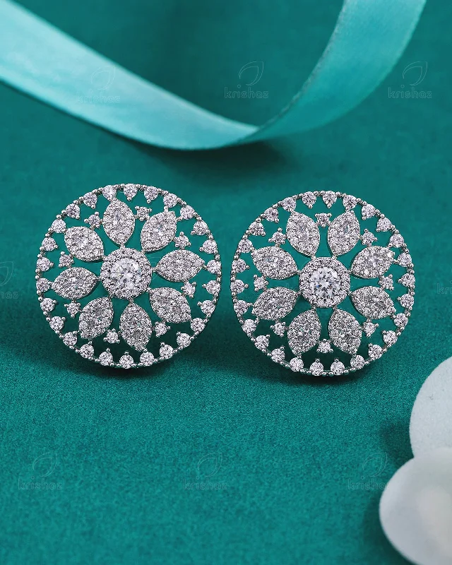 Stud Earrings with Animal Motifs -Blaze Cz Stud Earrings - CZE