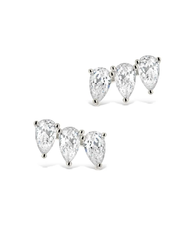 Stud Earrings for Yoga Session -Emmalyn CZ Cluster Stud Earrings