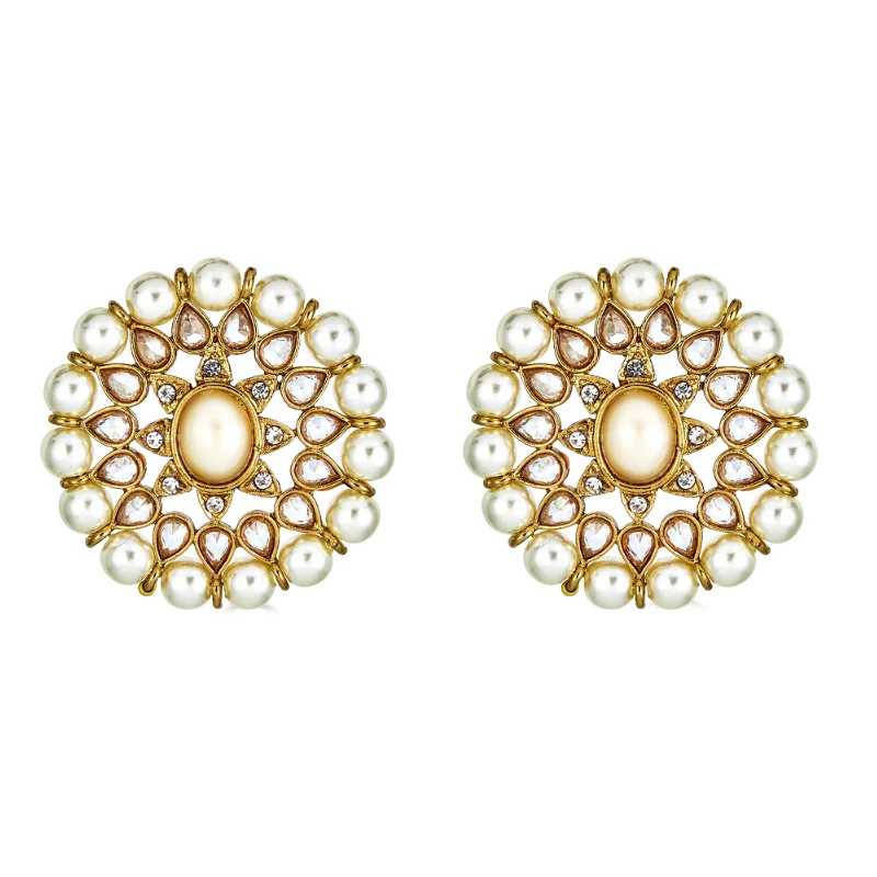 Heavy Duty Stud Earrings for Durability -ESHA PEARL STUD EARRINGS