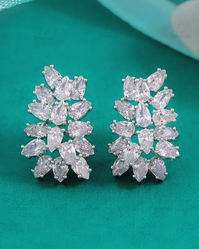 Stud Earrings for Prom Night -Faith Cz Stud Earrings - CZE