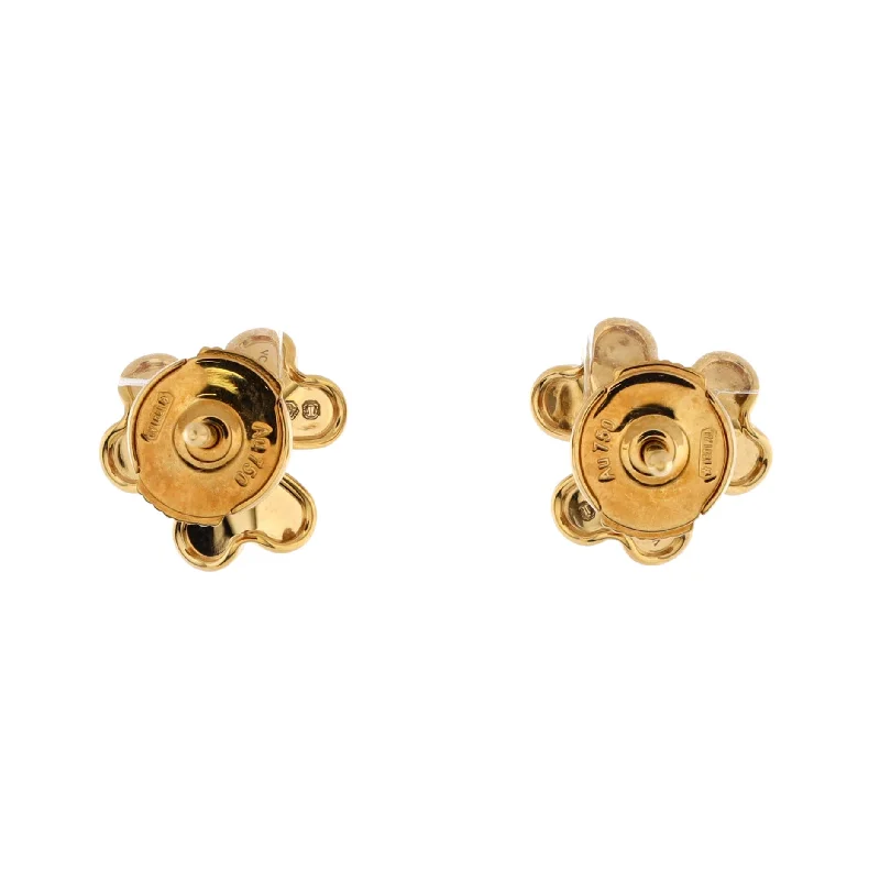 Crystal Stud Earrings for Sparkle -Frivole Stud Earrings 18K Yellow Gold with Diamonds Small