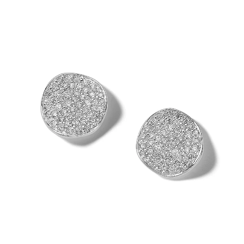 Lightweight Stud Earrings for All Day -IPPOLITA Stardust Sterling Silver Flower Stud Earrings with Diamonds