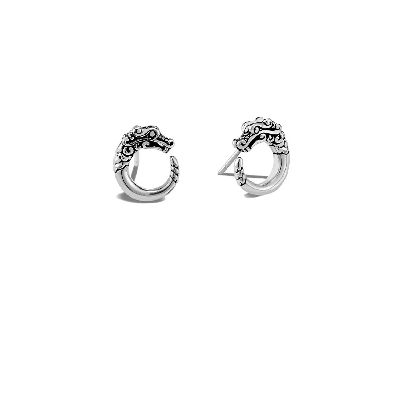 Stud Earrings for Work Attire -John Hardy Legends Sterling Silver Naga Circle Stud Earrings