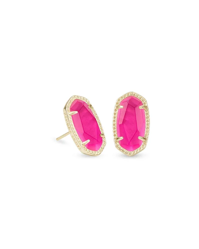 Stud Earrings for Wellness Routine -Kendra Scott Ellie Stud Earrings - Gold Azalea Illusion