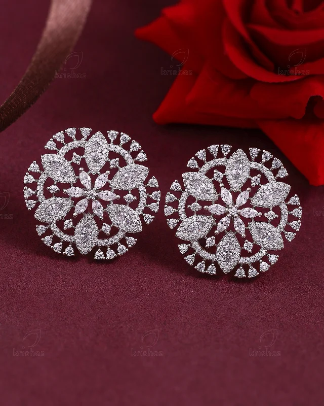 Stud Earrings for Evening Gown -King Cz Stud Earrings - CZE