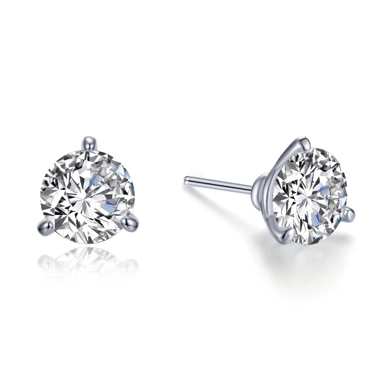 Stud Earrings with Star Motifs -Lafonn Simulated Diamond 4.0ct Martini Stud Earrings E0207CLP