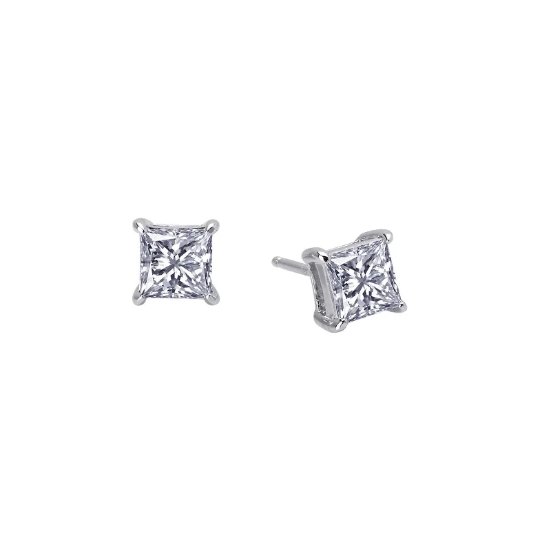 Stud Earrings for Yoga Session -Lafonn Simulated Diamond 1.50ct Princess Stud Earrings E0114CLP00