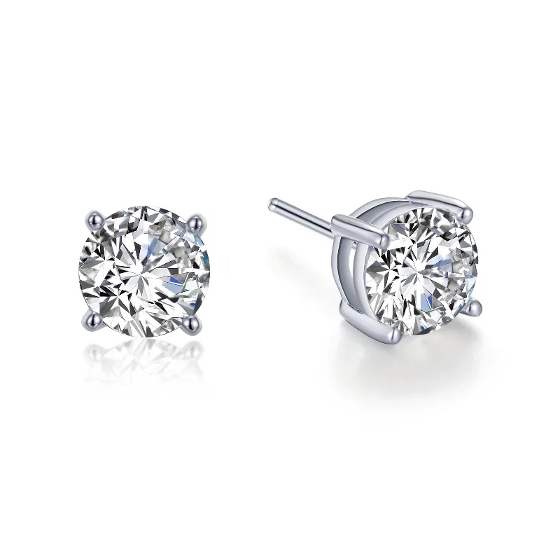 Bohemian Stud Earrings with Tassels -Lafonn Simulated Diamond 3.00ct Stud Earrings E0561CLP