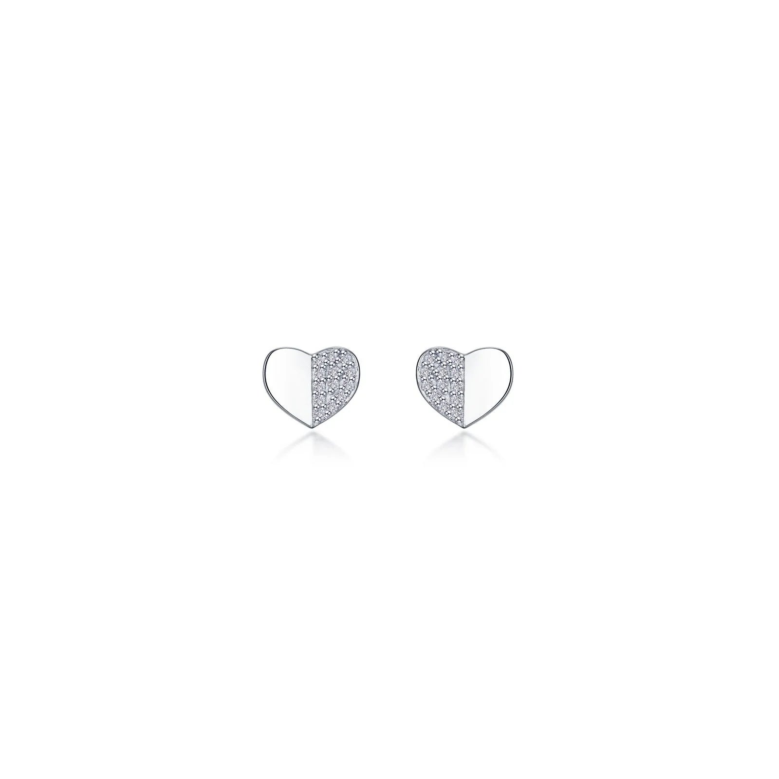 Stud Earrings for Engagement Party -Lafonn Simulated Diamond Heart Stud Earrings E2023CLP00