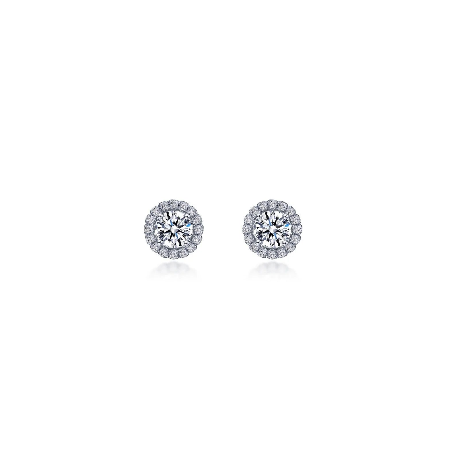 Stud Earrings for Wedding Ceremony -Lafonn Simulated Diamond Round Halo Stud Earrings E2024CLP00