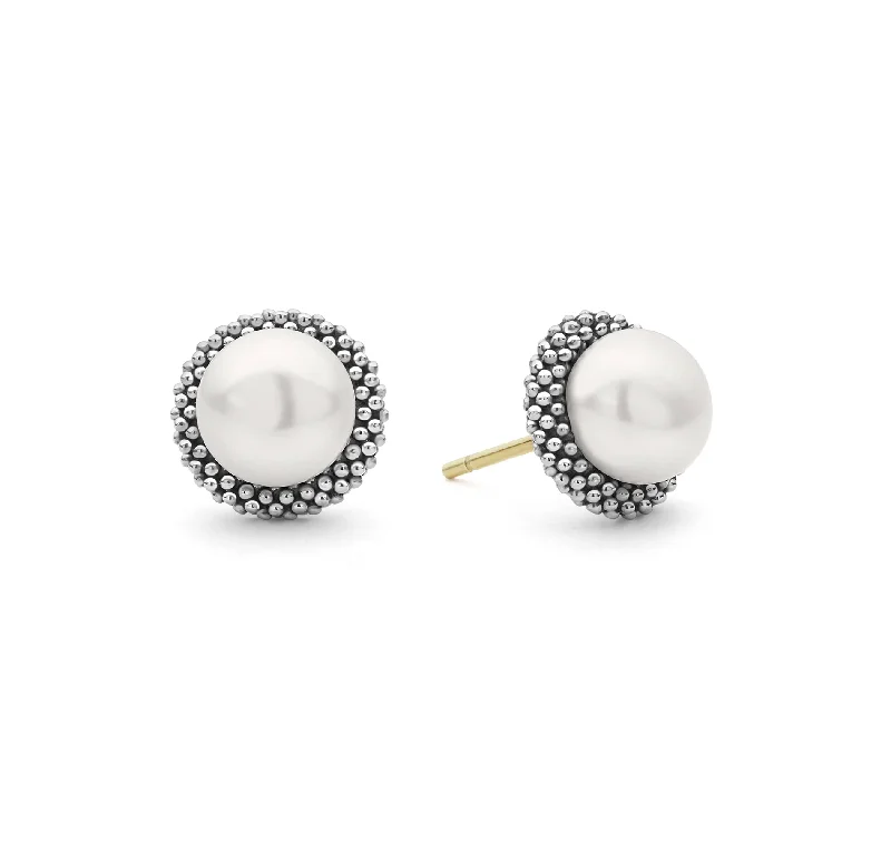 Stud Earrings for Engagement Party -LAGOS Luna Caviar Pearl Stud Earrings