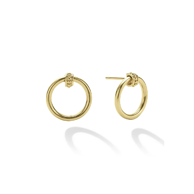 Nickel Free Stud Earrings for Safety -LAGOS Meridian 18K Gold Circle Stud Earrings