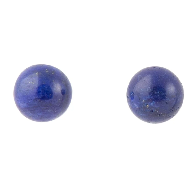 Stud Earrings for Bridesmaids Look -Blue Lapis Sterling Silver Stud Earrings