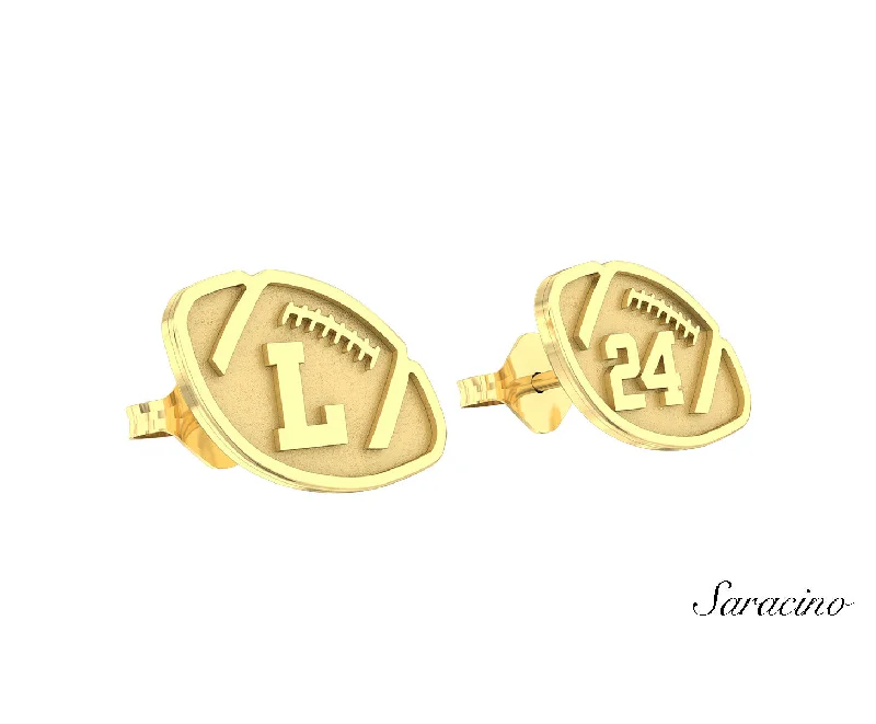 Stud Earrings with Knot Designs -Loyola Football Stud Earrings