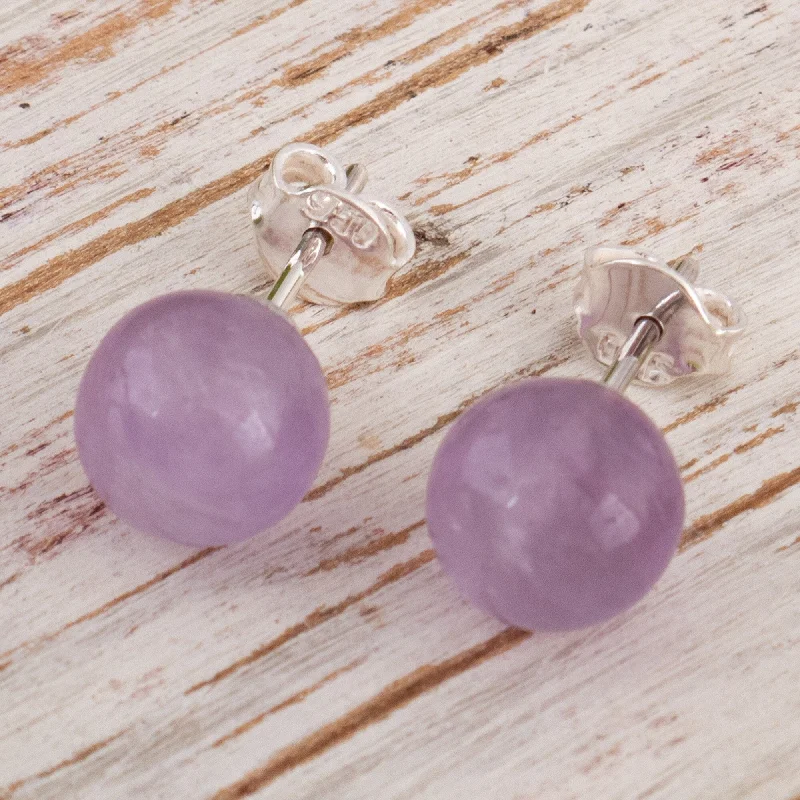 Detachable Stud Earrings with Charms -Novica Handmade Sophisticated Amethyst Stud Earrings