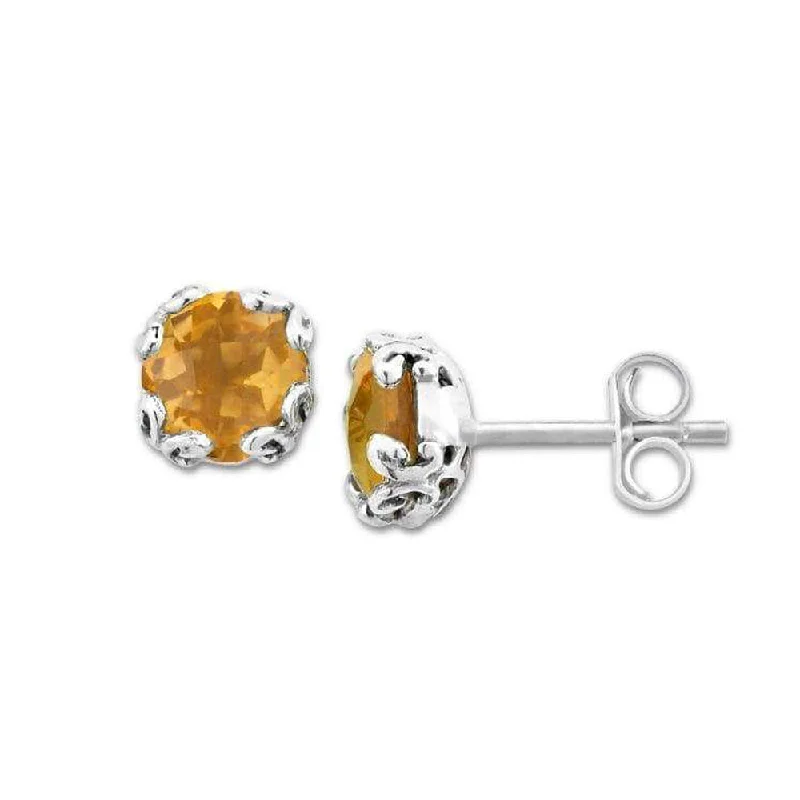 Stud Earrings with Enamel -Samuel B. Citrine Birthstone Glow Stud Earrings - November