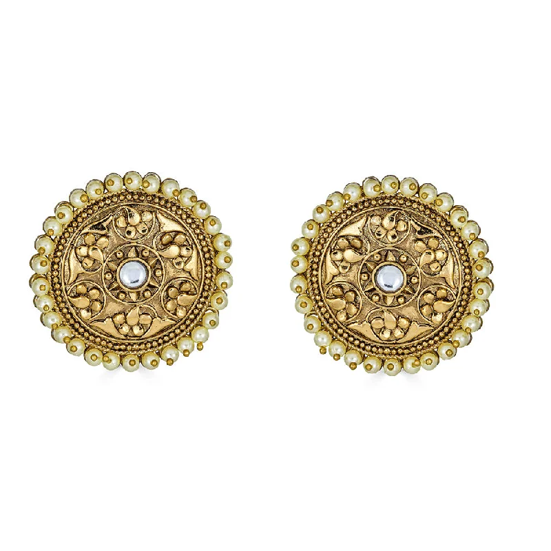 Double Stud Earrings for Impact -SARIKA FLORAL STUD EARRINGS