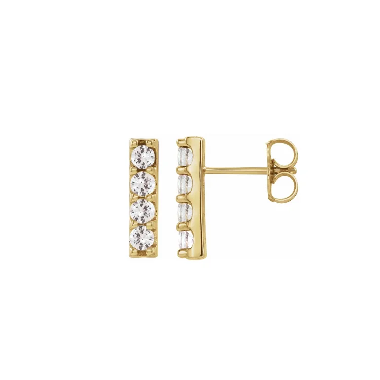 Stud Earrings for Beach Outfit -The PECO Bar Stud Earrings