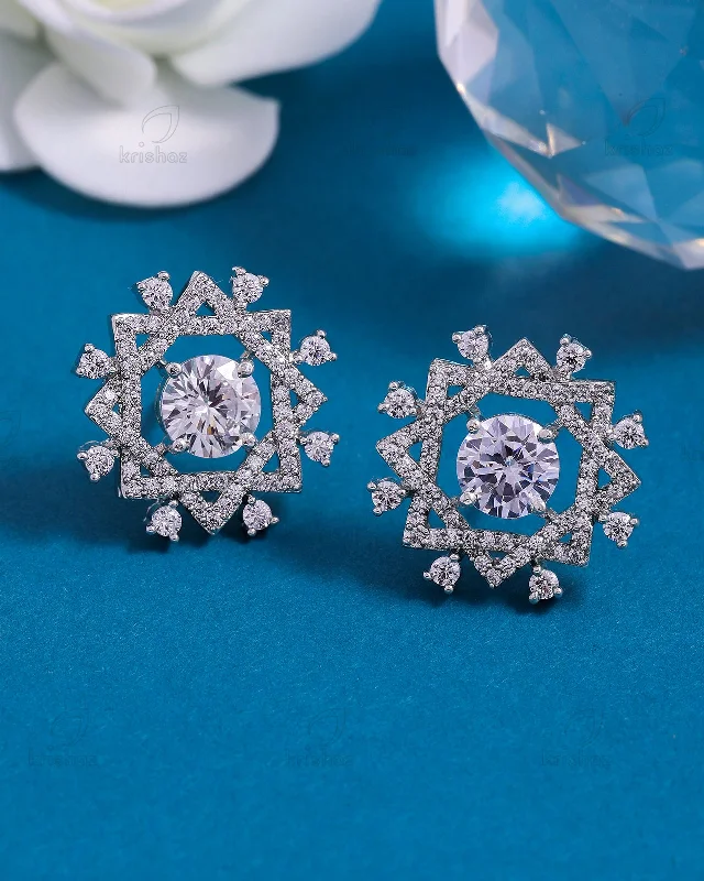 Stud Earrings for Engagement Party -Wendy Cz Stud Earrings - CZE