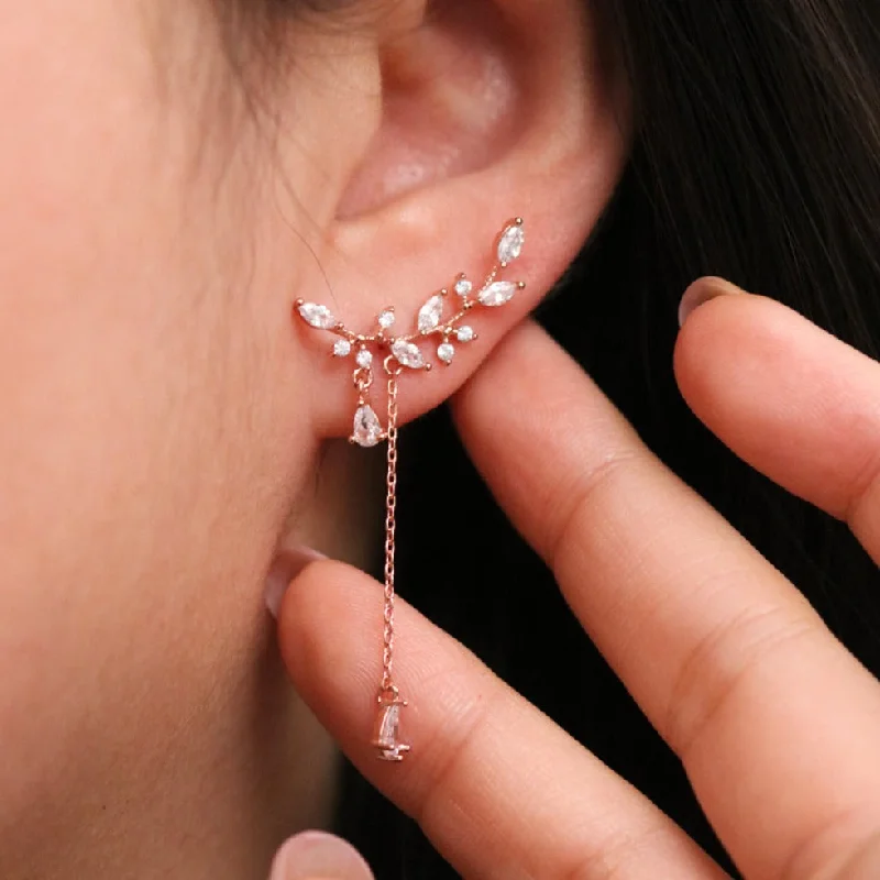 Drop Earrings for Party Look -Branch Crawler Drop Earrings