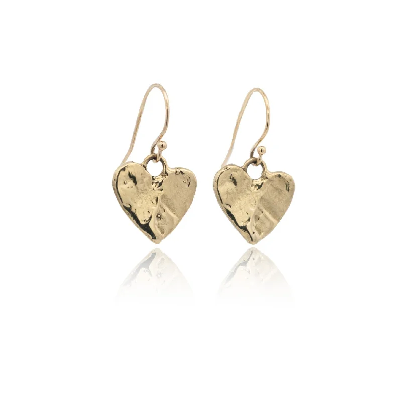 Drop Earrings with Chevron Designs -Eros Heart Earrings