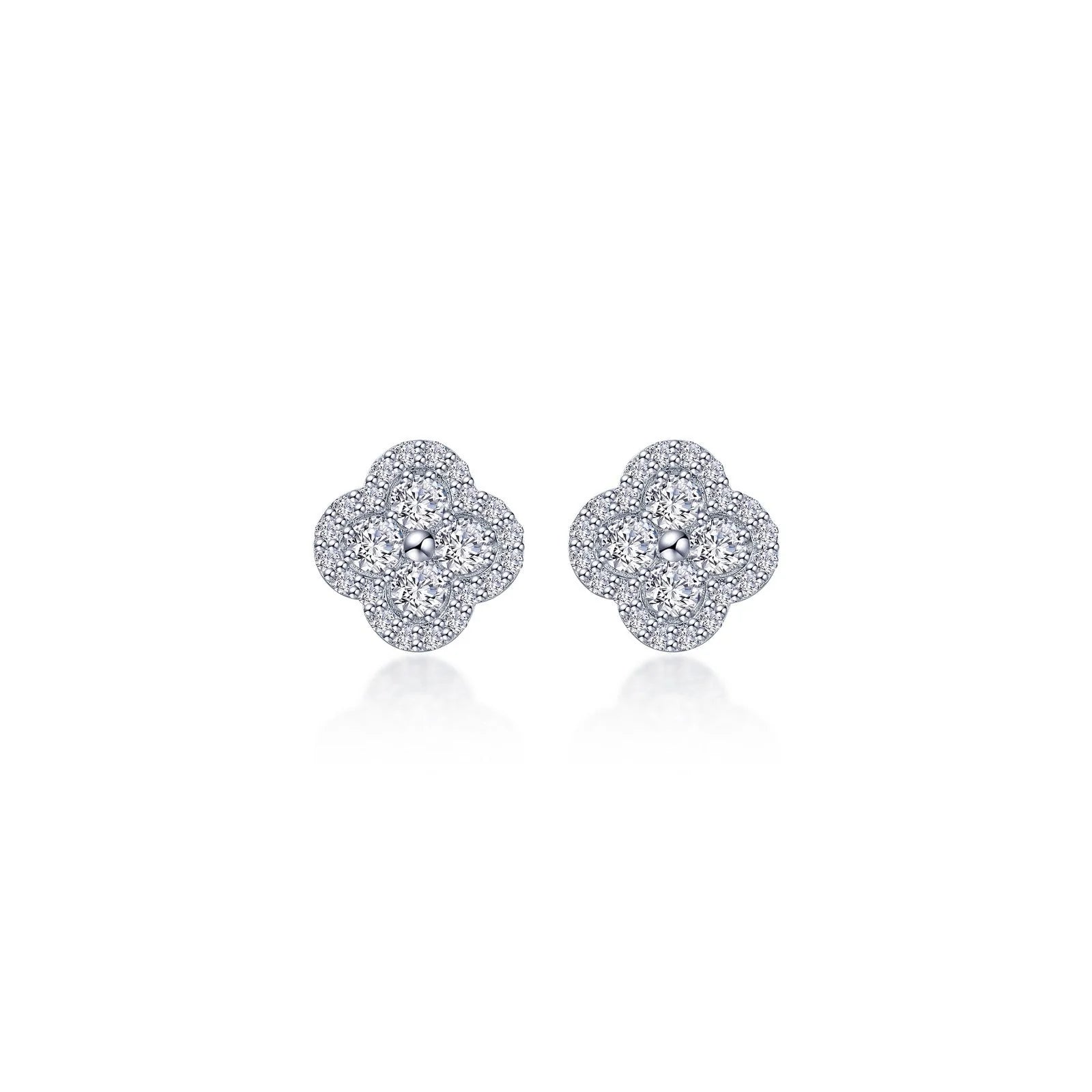 Lightweight Drop Earrings for All Day -0.8 CTW Halo Stud Earrings