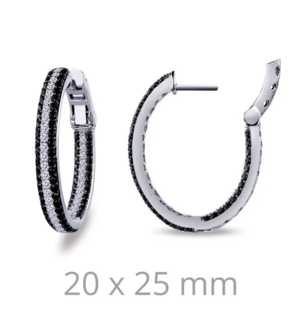 Drop Earrings for Shopping Trip -2.85 CTW Oval Hoop Earrings