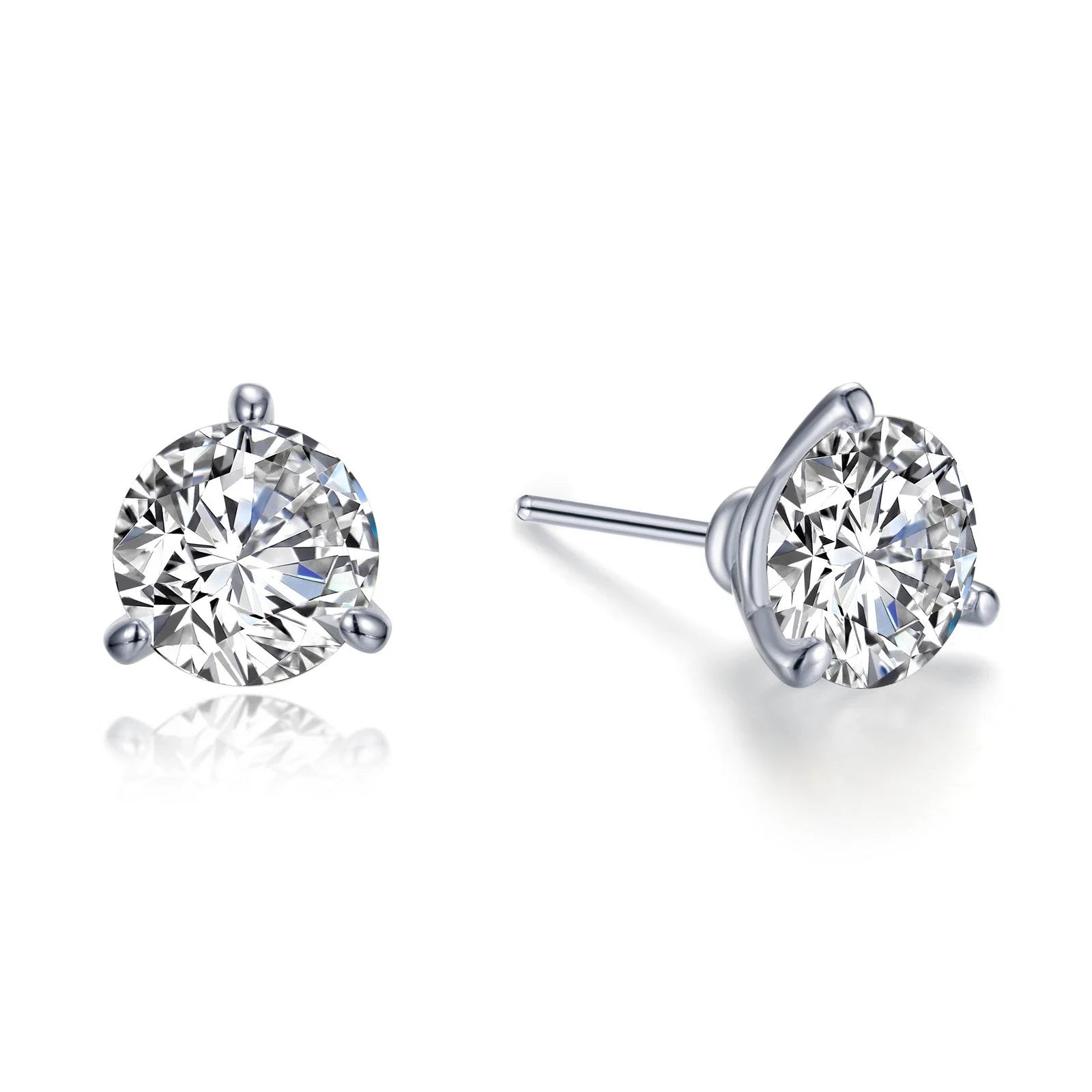 Beaded Drop Earrings for Party -4 CTW Solitaire Stud Earrings