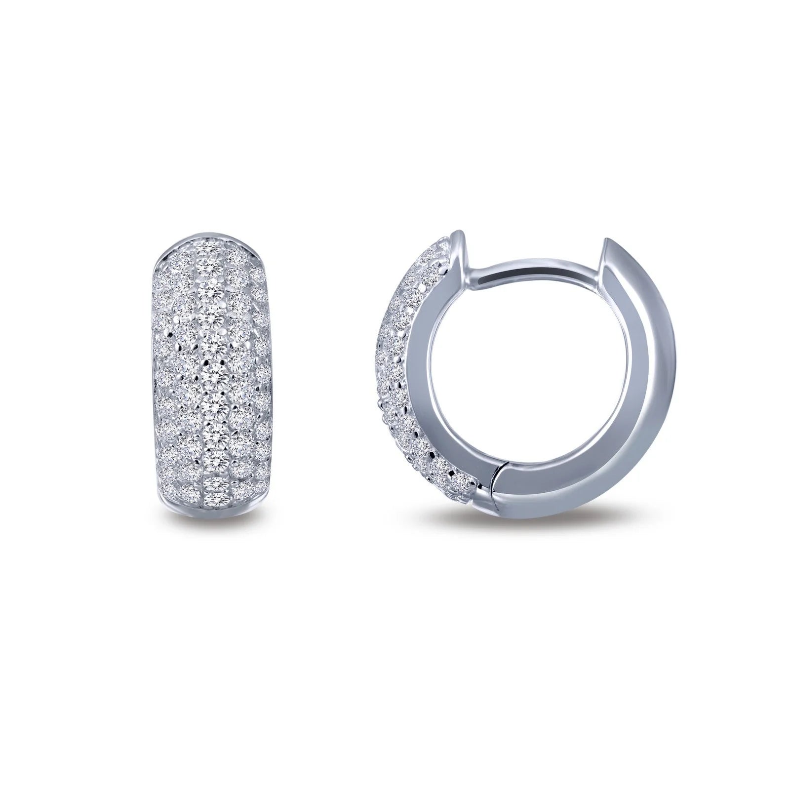 Rhinestone Drop Earrings for Sparkle -5-Row Huggie Hoop Earrings