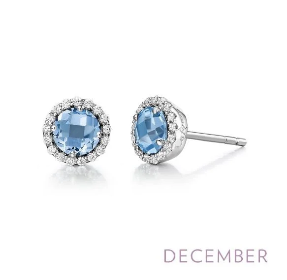 Small Drop Earrings for Delicate -December Birthstone Earrings