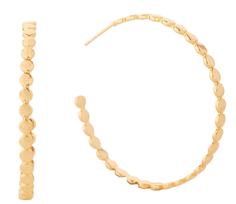 Drop Earrings for Festival Style -DJE310681 14K Mini Circle Link Hoop Earrings