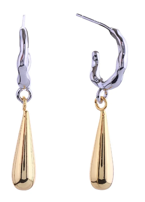 Drop Earrings with Star Motifs -DJE310873 14K Elongated Teardrop Post Earrings