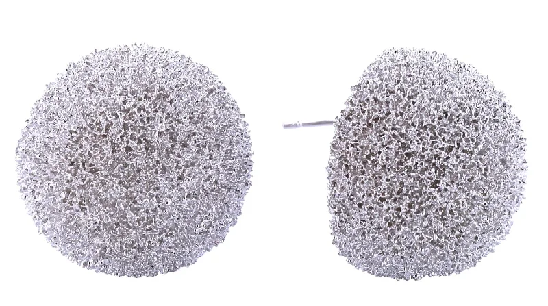 Drop Earrings for Festival Style -DJE310920 14K Grain Texture Ball Post Earrings