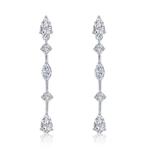 Drop Earrings for Evening Gown -Exquisite Linear Drop Earrings