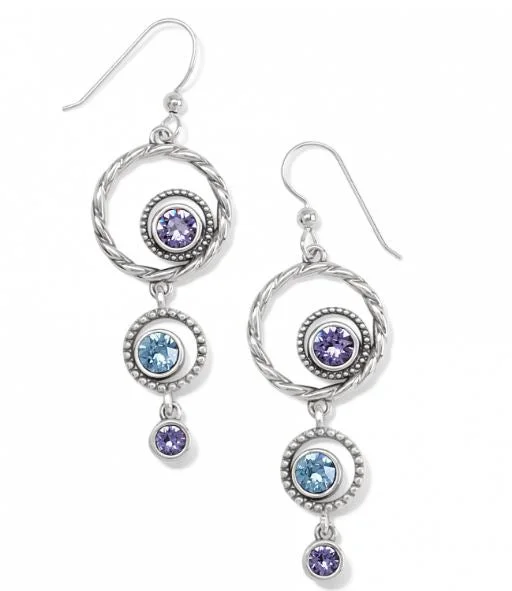 Drop Earrings with Enamel Coating -Halo Radiance French Wire Earrings By Brighton