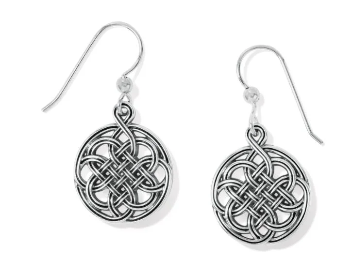 Drop Earrings for Festival Style -Interlok Medallion French Wire Earrings From the Interlok Collection