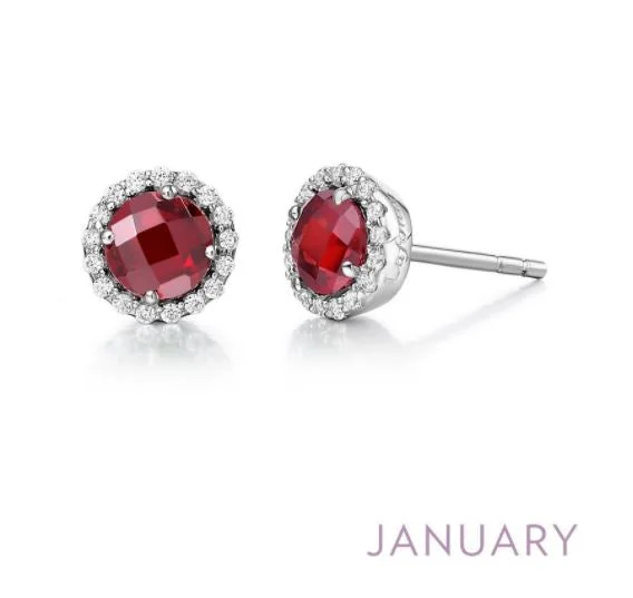 Nickel Free Drop Earrings for Safety -January Birthstone Earrings