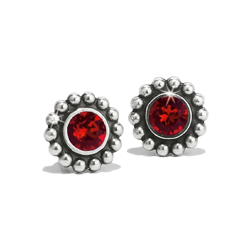 Star Shaped Drop Earrings for Charm -Ruby Twinkle Mini Post Earrings-July