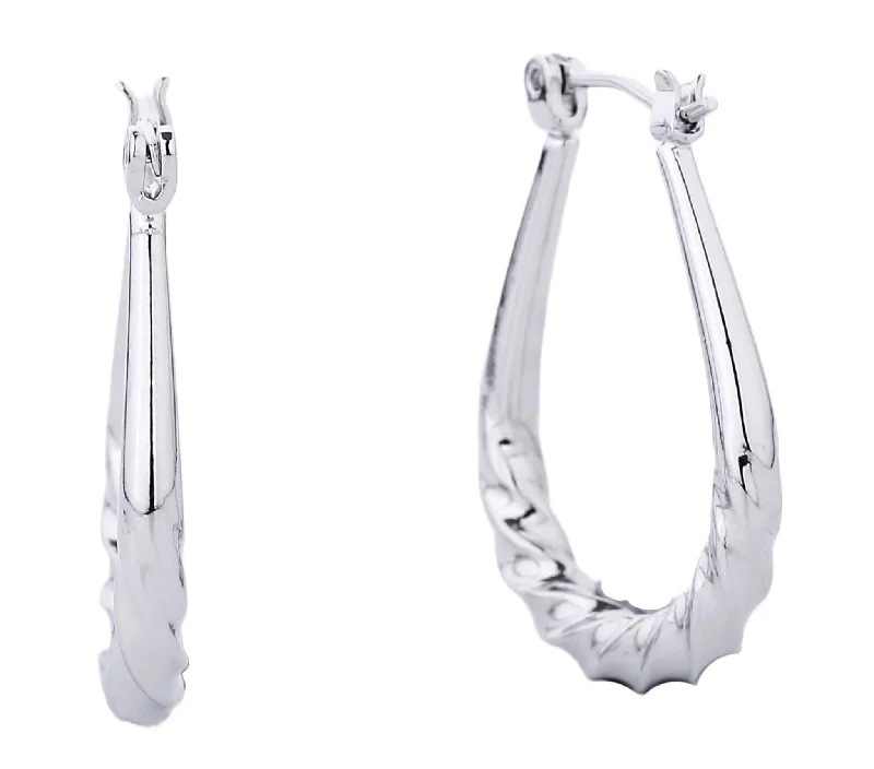 Drop Earrings with Chevron Designs -SJE310338 14K Dipped Teardrop Pin Catch Earrings