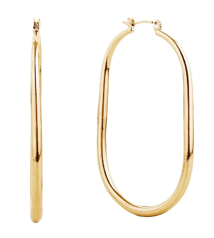 Drop Earrings with Leaf Motifs -SJE310405 14K Dipped Pin Catch Hoop Earrings