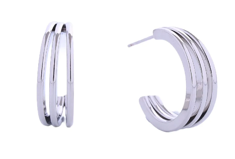 Drop Earrings for Birthday Celebration -SJE310592 14K Dipped Layered Hoop Earrings