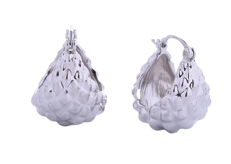 Drop Earrings for Concert Look -SJE310593 14K Bumpy Rocky Pincatch Earrings