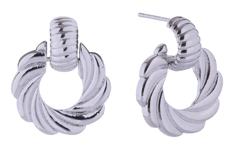 Drop Earrings for Festival Style -SJE310771 14K Spiral Whirl Post Earrings