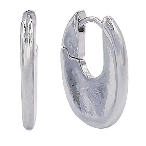 Drop Earrings for Prom Night -SJE310798 14K U Shaped Hoop Earrings