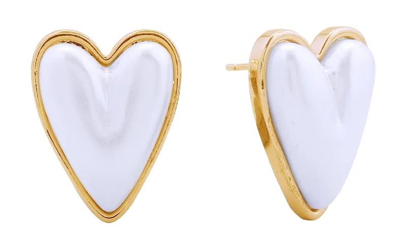 Drop Earrings for Mother's Day -SJE310939 14K Loving Heart Post Earrings