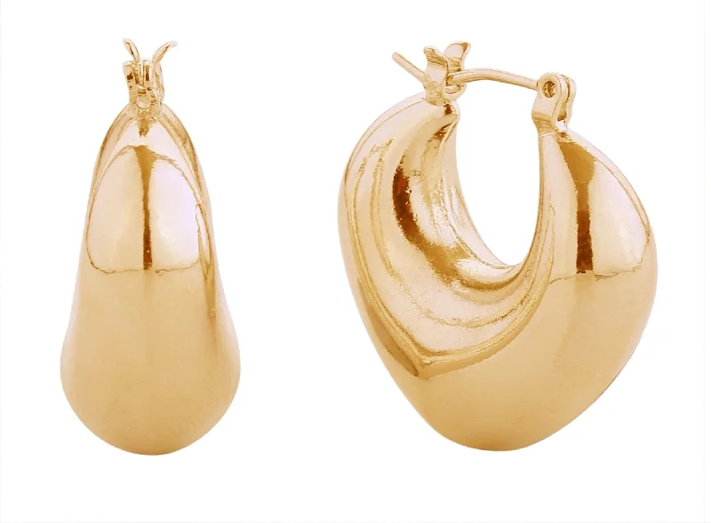 Drop Earrings for Casual Outfit -SJE311016 14K Puffed Pincatch Earrings